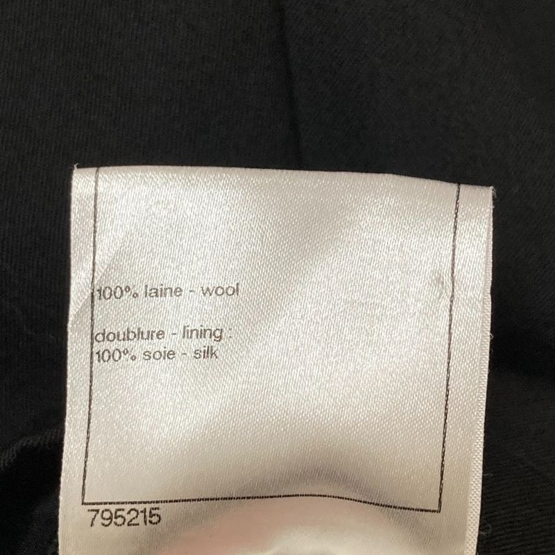 Chanel Coco Mark Button Wide Pants P40225 Size 34 Black Ladies Preowned Used