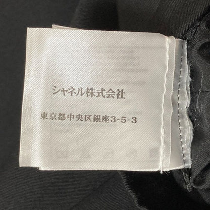 Chanel Coco Mark Button Wide Pants P40225 Size 34 Black Ladies Preowned Used