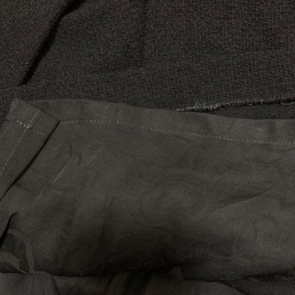 Good Chanel Box Pleated Tweed Skirt P37700 Size 38 Black Ladies Used