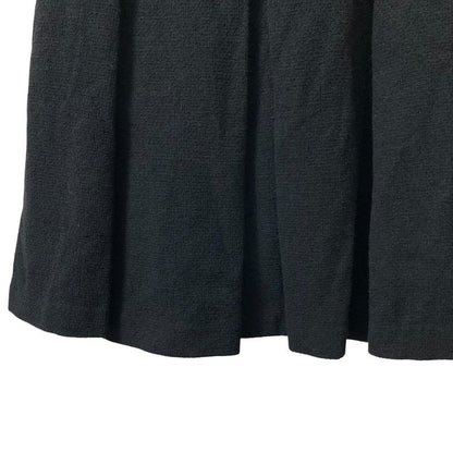 Good Chanel Box Pleated Tweed Skirt P37700 Size 38 Black Ladies Used