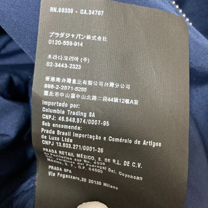 Prada Zip Hoodie Jacket Size 40 Navy Women's Preowned Used