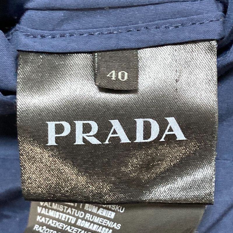 Prada Zip Hoodie Jacket Size 40 Navy Women's Preowned Used