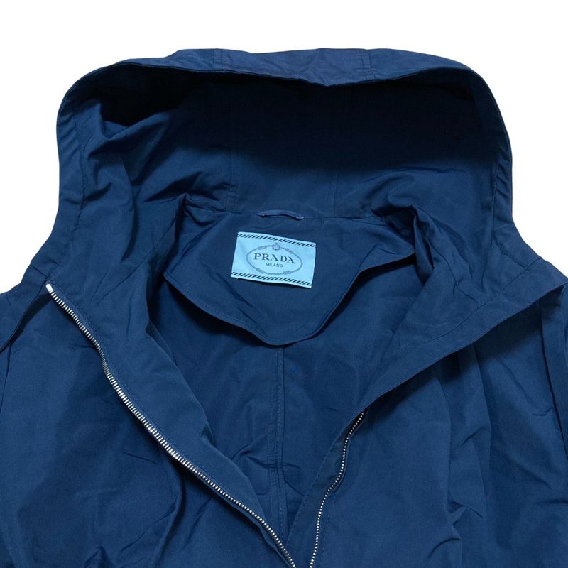Prada Zip Hoodie Jacket Size 40 Navy Women's Preowned Used