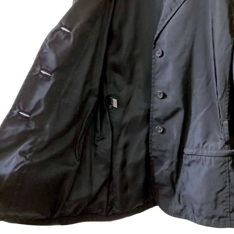 Prada Belted Nylon Tailored Jacket Size 38 Black Women's Used