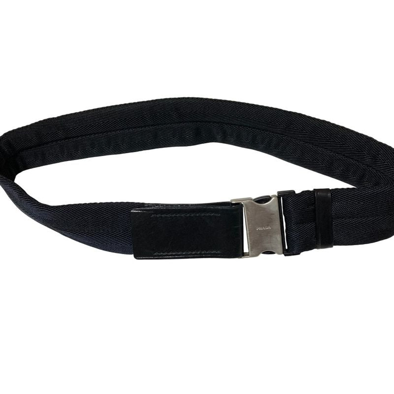 Prada Belted Nylon Tailored Jacket Size 38 Black Women's Used