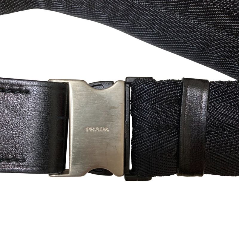 Prada Belted Nylon Tailored Jacket Size 38 Black Women's Used