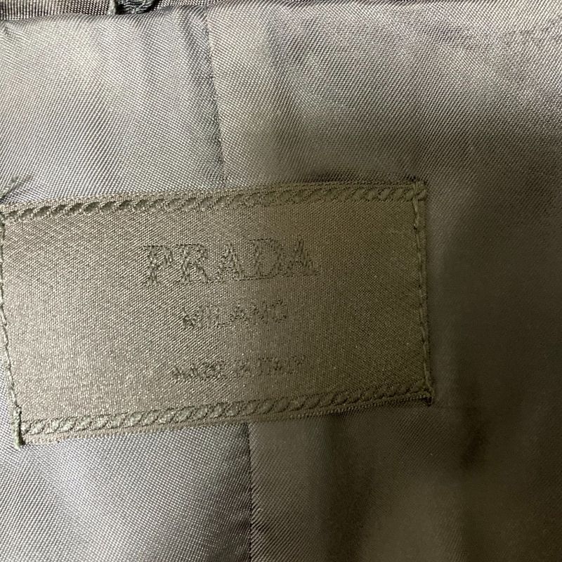 Prada Belted Nylon Tailored Jacket Size 38 Black Women's Used