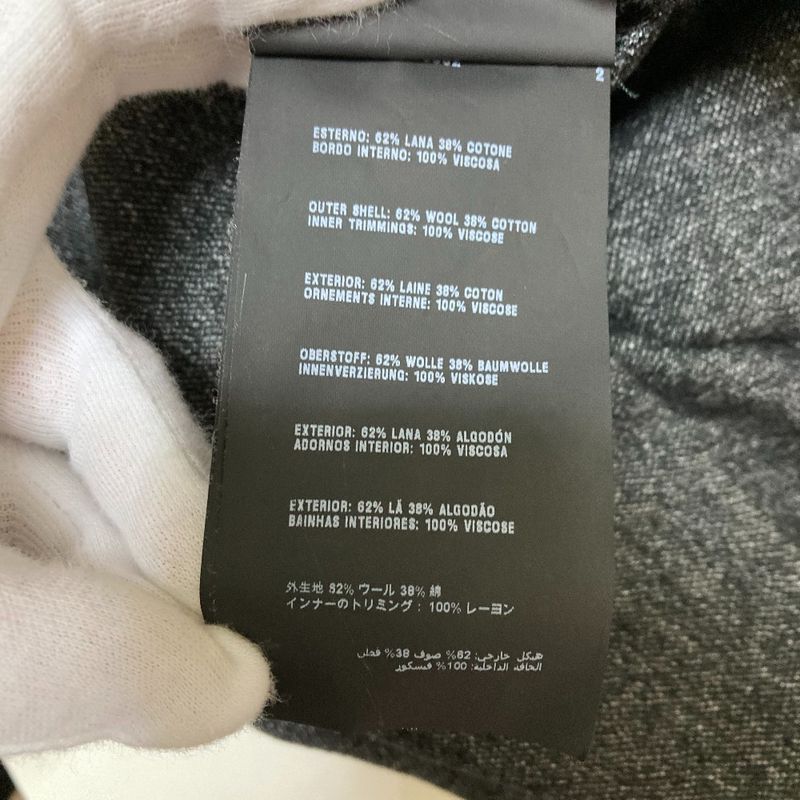 Prada Sport V-Neck Long Sleeve Wool Blouse XL Size Gray Women's Preowned Used