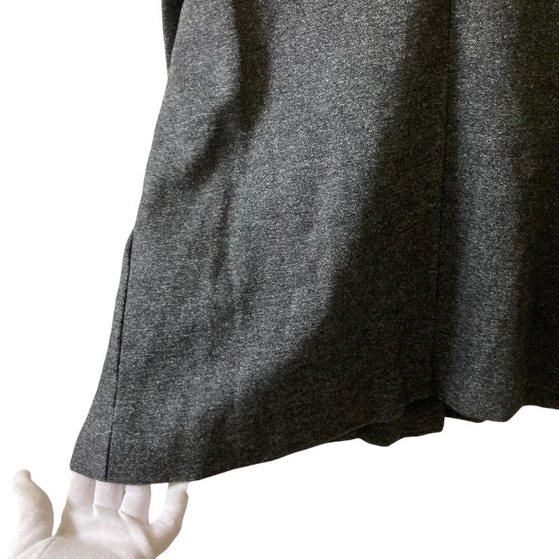 Prada Sport V-Neck Long Sleeve Wool Blouse XL Size Gray Women's Preowned Used