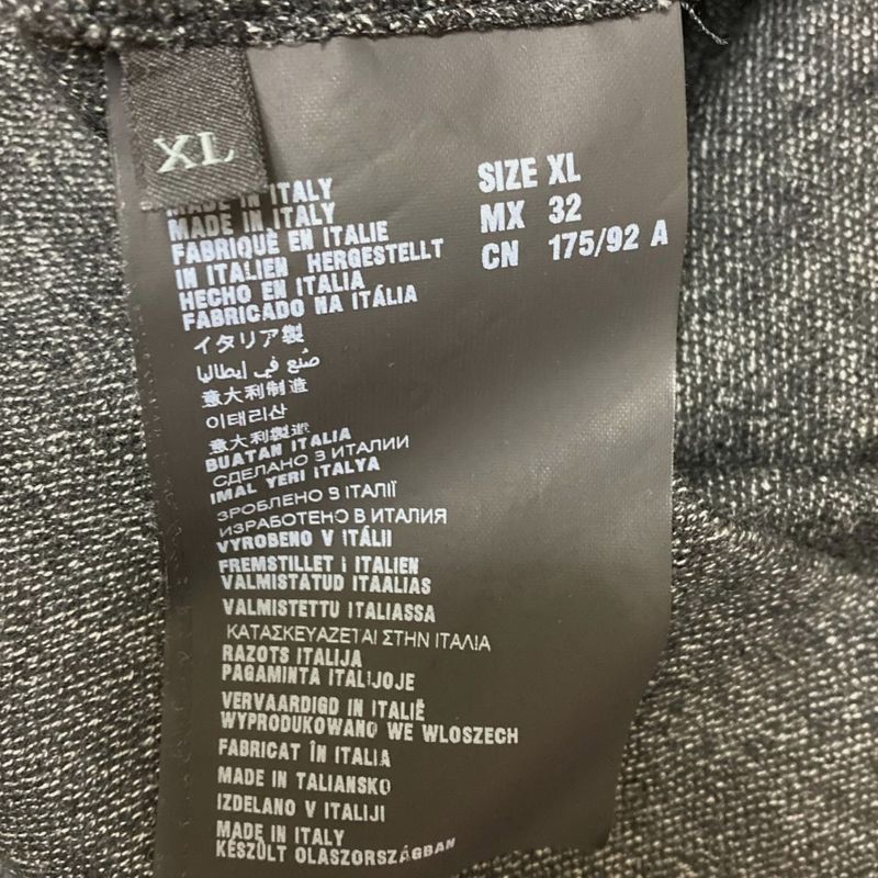 Prada Sport V-Neck Long Sleeve Wool Blouse XL Size Gray Women's Preowned Used