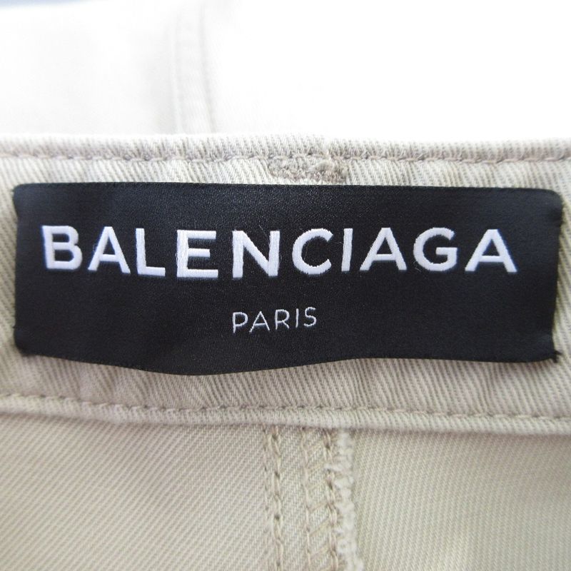 Good Balenciaga Utility Slim Leg Pants Cotton Pants 485996 Size 48 Beige Men's