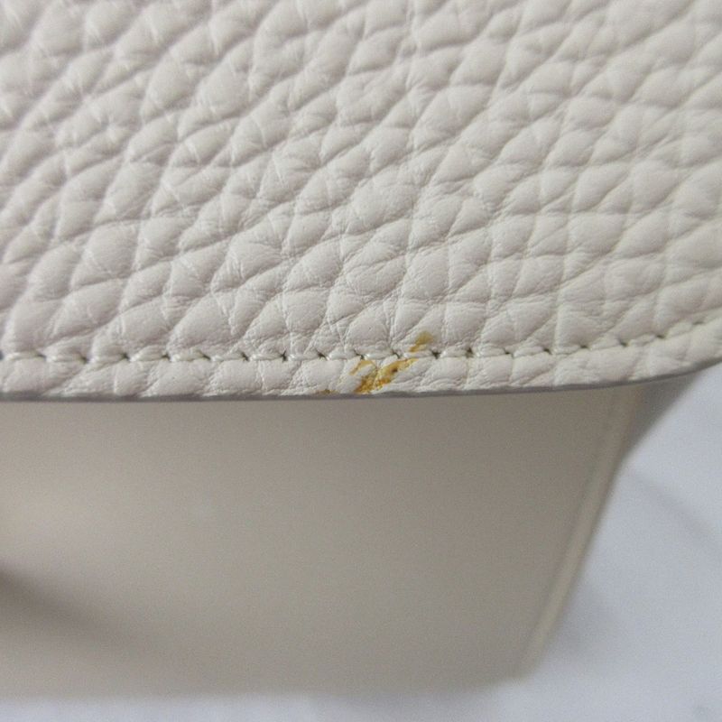 Good Celine Trapeze Small 2way Handbag White Gray Ladies Used