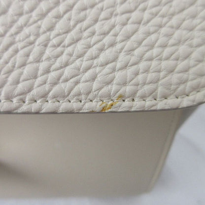 Good Celine Trapeze Small 2way Handbag White Gray Ladies Used