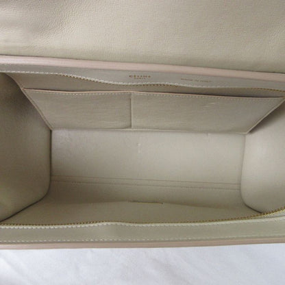 Good Celine Trapeze Small 2way Handbag White Gray Ladies Used