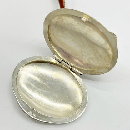 Hermes Locket Pendant Silver925 Tarnish Yes Silver X Brown