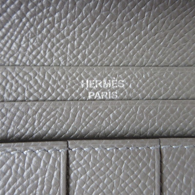 Hermes Bearn Souffle Vaux Epson Long Wallet Engraved U Grimeyer Men's Women's