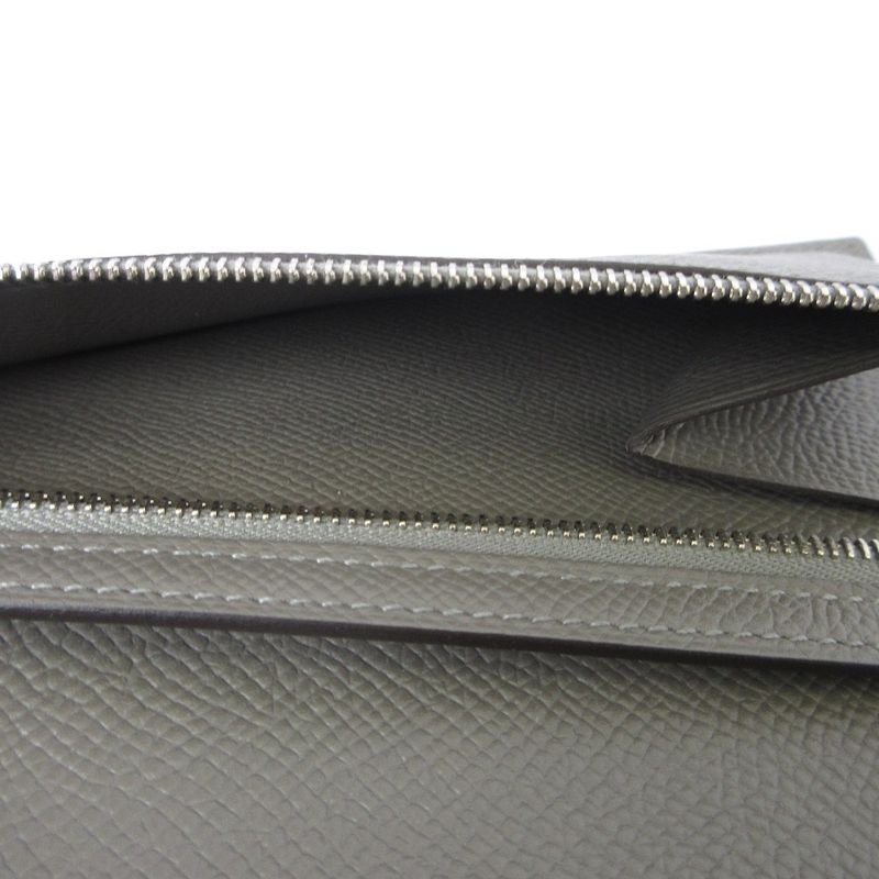 Hermes Bearn Souffle Vaux Epson Long Wallet Engraved U Grimeyer Men's Women's