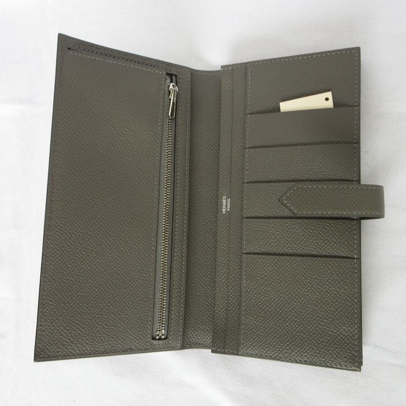 Hermes Bearn Souffle Vaux Epson Long Wallet Engraved U Grimeyer Men's Women's