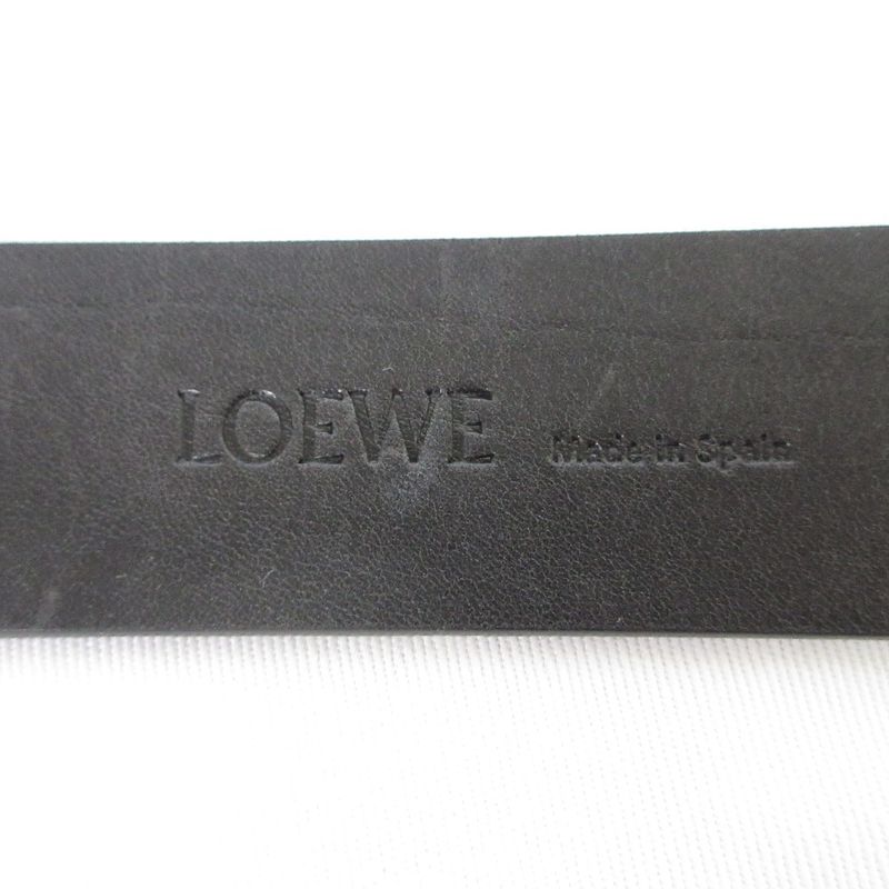 Good 24aw Loewe Round Soft Belt Calf 832441 Size 90 35 Black Men's Women's Used