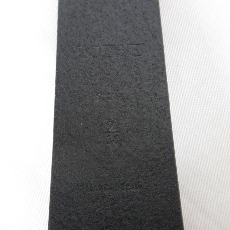 Good 24aw Loewe Round Soft Belt Calf 832441 Size 90 35 Black Men's Women's Used