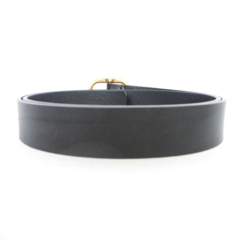 Good 24aw Loewe Round Soft Belt Calf 832441 Size 90 35 Black Men's Women's Used