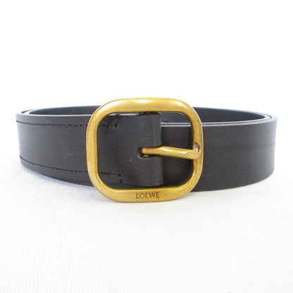 Good 24aw Loewe Round Soft Belt Calf 832441 Size 90 35 Black Men's Women's Used