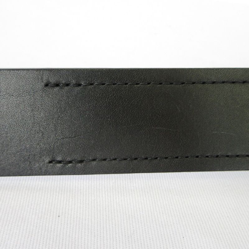 Good 24aw Loewe Round Soft Belt Calf 832441 Size 90 35 Black Men's Women's Used