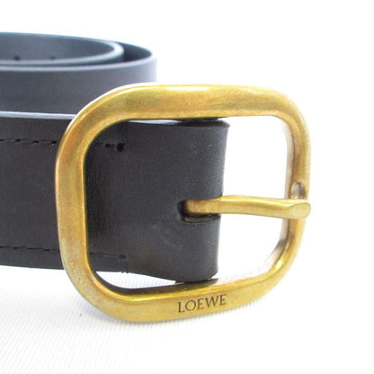 Good 24aw Loewe Round Soft Belt Calf 832441 Size 90 35 Black Men's Women's Used