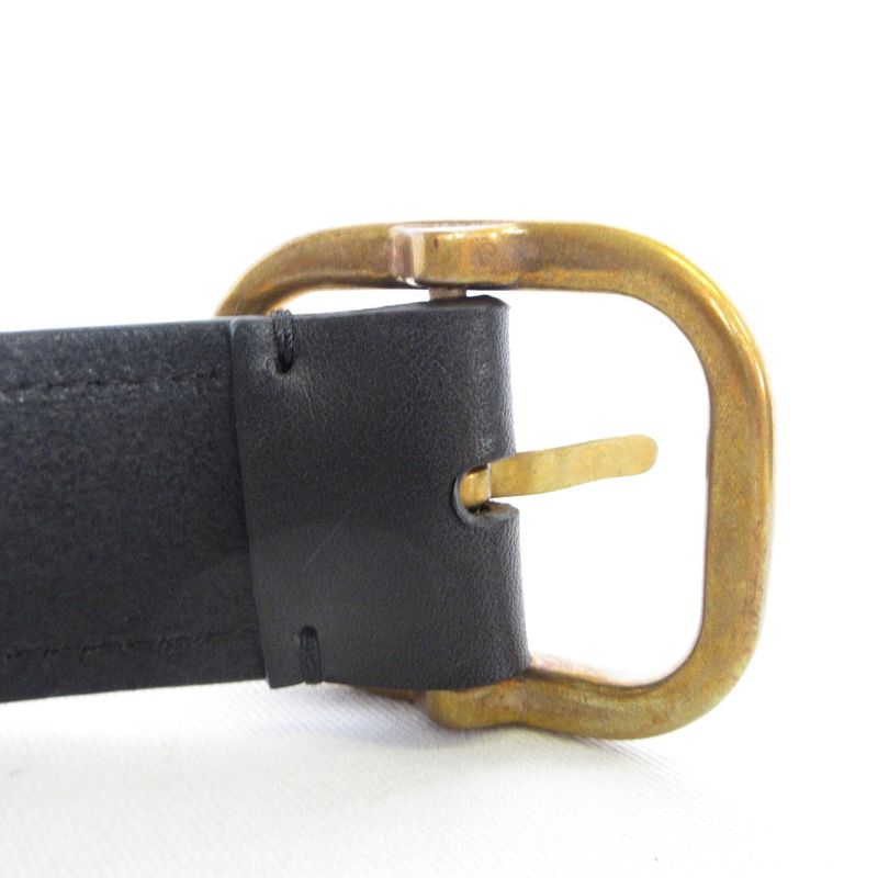 Good 24aw Loewe Round Soft Belt Calf 832441 Size 90 35 Black Men's Women's Used