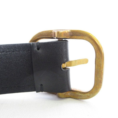 Good 24aw Loewe Round Soft Belt Calf 832441 Size 90 35 Black Men's Women's Used