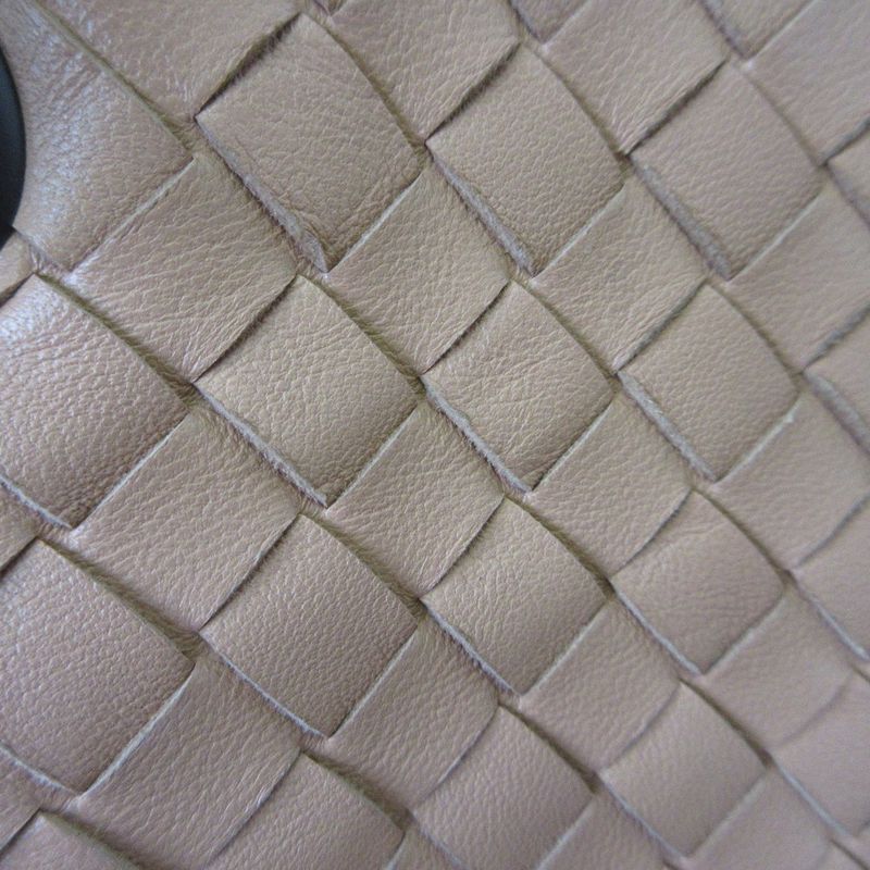 Good Bottega Veneta Intrecciato Satchel Handbag Pink Beige Ladies Used
