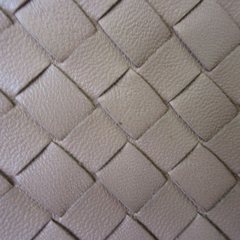 Good Bottega Veneta Intrecciato Satchel Handbag Pink Beige Ladies Used