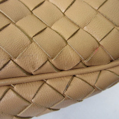 Good Bottega Veneta Intrecciato Satchel Handbag Pink Beige Ladies Used