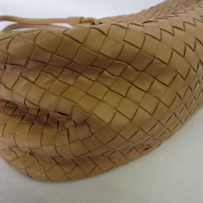 Good Bottega Veneta Intrecciato Satchel Handbag Pink Beige Ladies Used