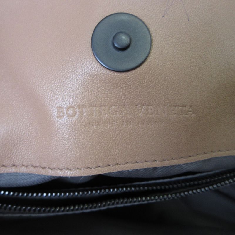 Good Bottega Veneta Intrecciato Satchel Handbag Pink Beige Ladies Used