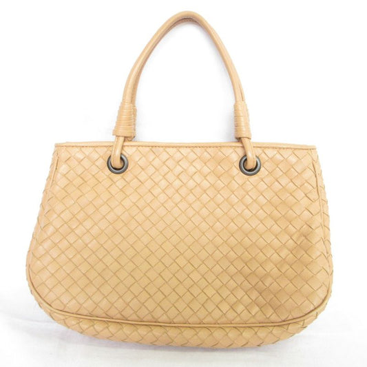 Good Bottega Veneta Intrecciato Satchel Handbag Pink Beige Ladies Used