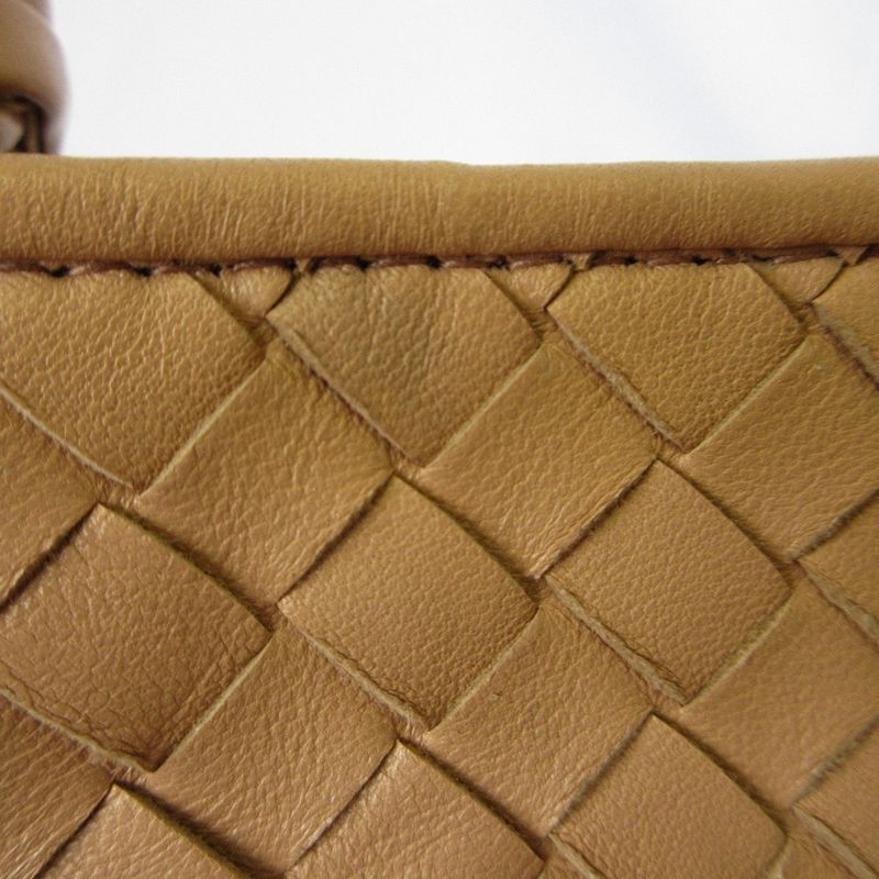 Good Bottega Veneta Intrecciato Satchel Handbag Pink Beige Ladies Used