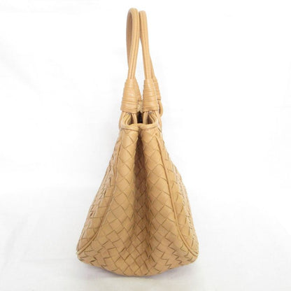 Good Bottega Veneta Intrecciato Satchel Handbag Pink Beige Ladies Used