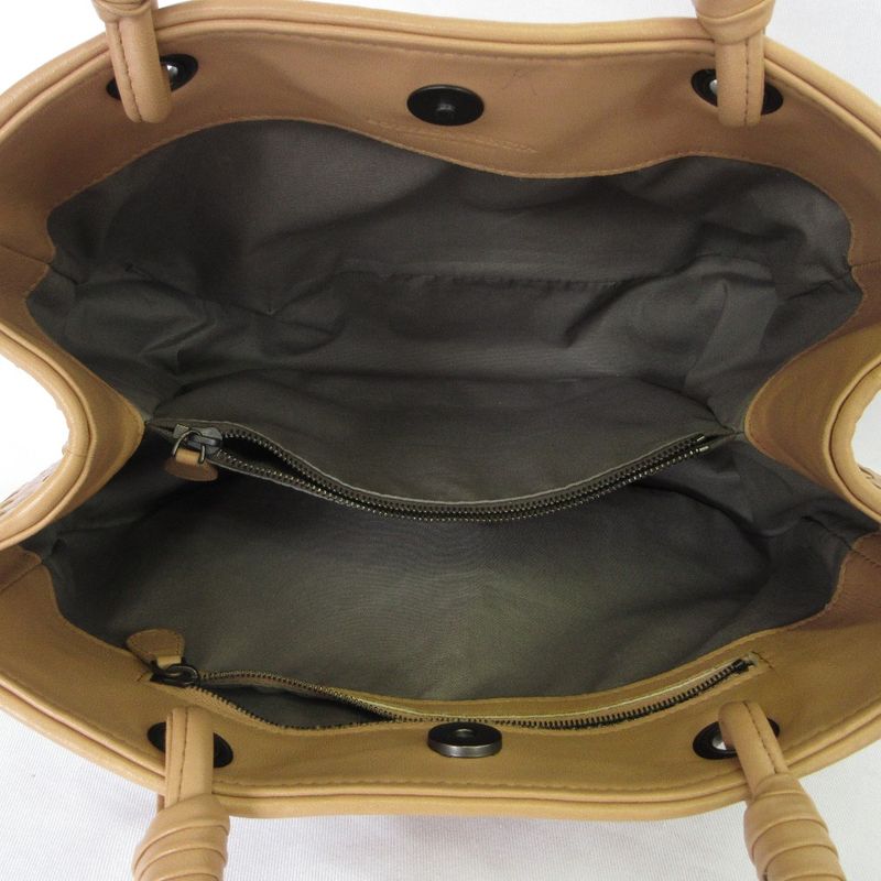 Good Bottega Veneta Intrecciato Satchel Handbag Pink Beige Ladies Used