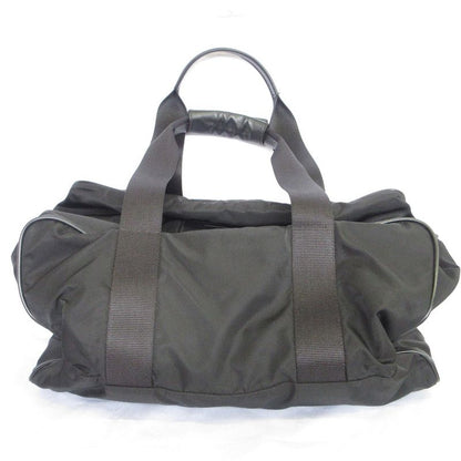 Good Prada Triangle Logo Plate Nylon 2way Boston Bag Shoulder Bag Black Men