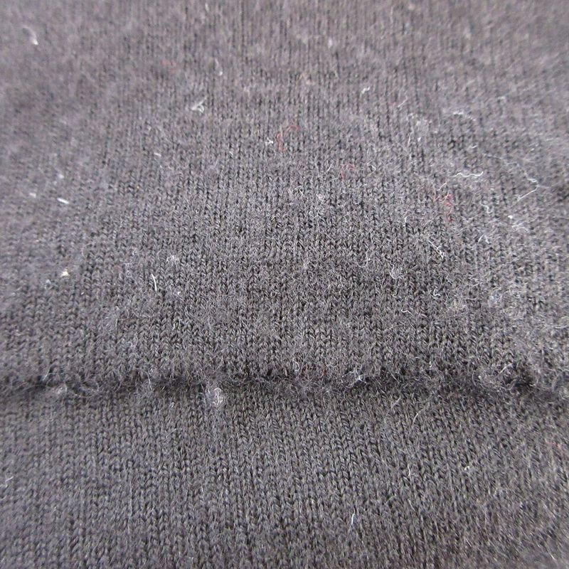 Good 04a Chanel Logo Turtleneck Cashmere Knit Sweater P24344 Size 38 Black