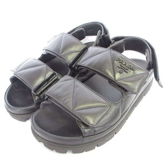 Prada Nappa Leather Quilted Sport Sandals 1x721md Size 35 1 2 Equivalent to
