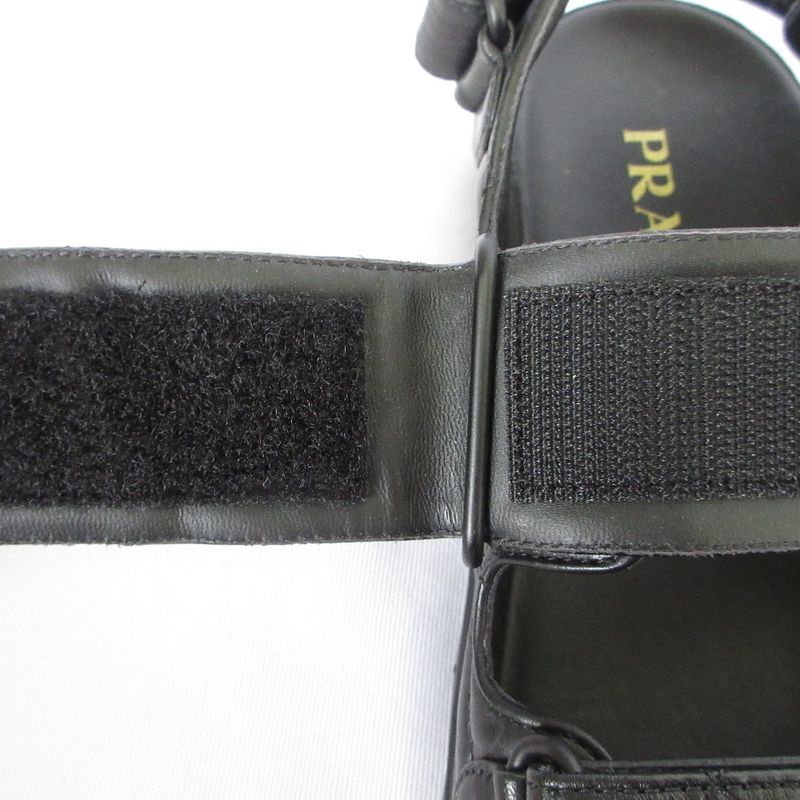 Prada Nappa Leather Quilted Sport Sandals 1x721md Size 35 1 2 Equivalent to