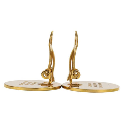 Hermes GP Serie Round Earring Gold Color Ladies Used