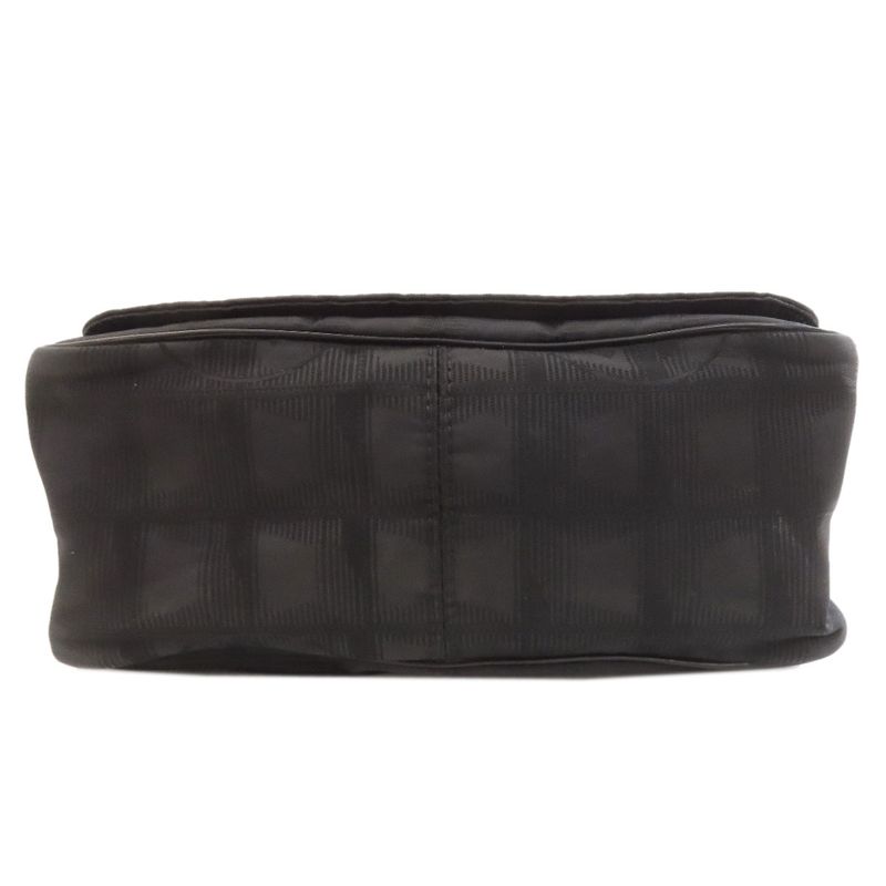 Chanel New Travel Line Gold Hardware Shoulder Bag Nylon Jacquard Women