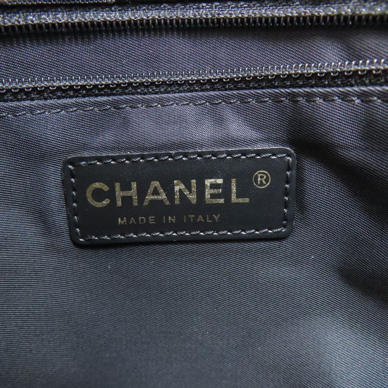 Chanel New Travel Line Gold Hardware Shoulder Bag Nylon Jacquard Women