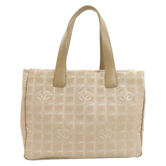 Chanel New Travel Line Silver Hardware Handbag Nylon Jacquard Women
