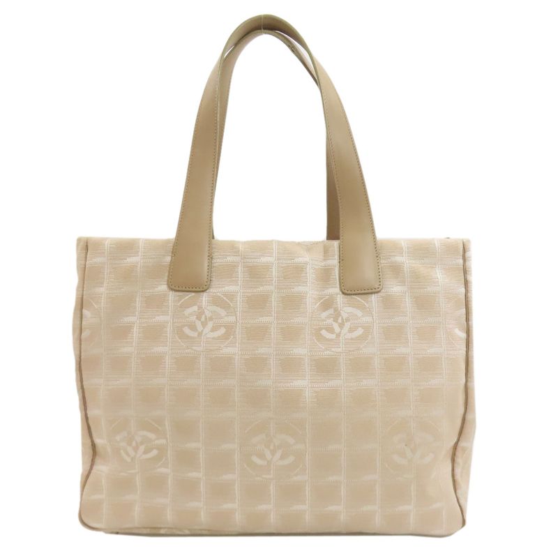 Chanel New Travel Line Silver Hardware Handbag Nylon Jacquard Women