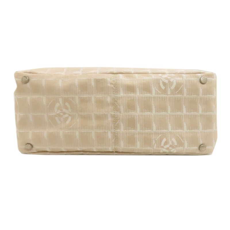 Chanel New Travel Line Silver Hardware Handbag Nylon Jacquard Women