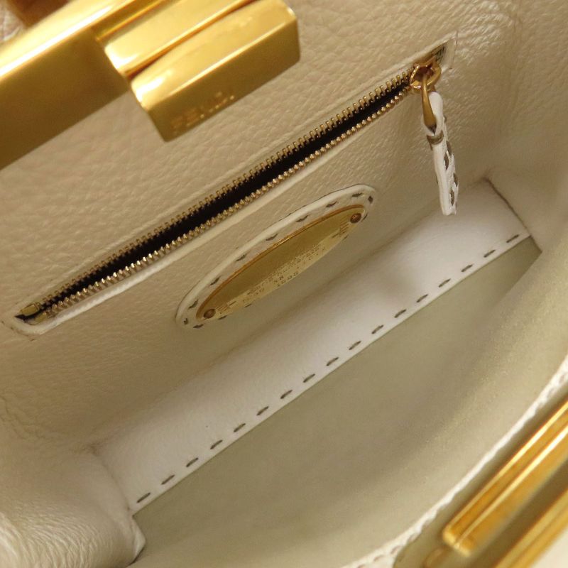 Fendi Peekaboo Mini Selleria 2WAY Handbag Calf Women